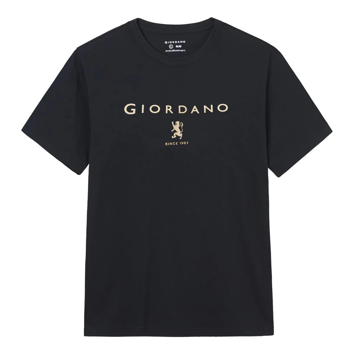 Men's Slim Cotton Crew Neck Signature Print Tee
