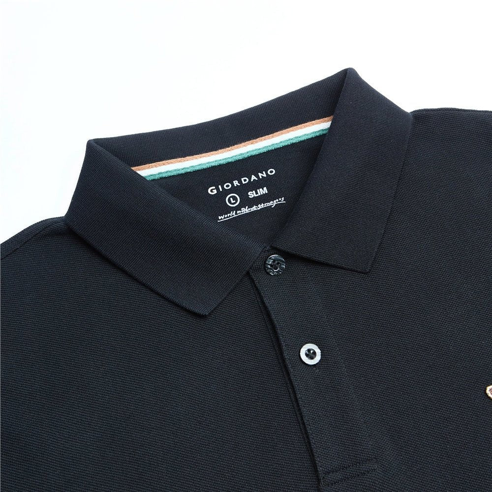 Men’s Slim Fit Embroidery Solid Polo