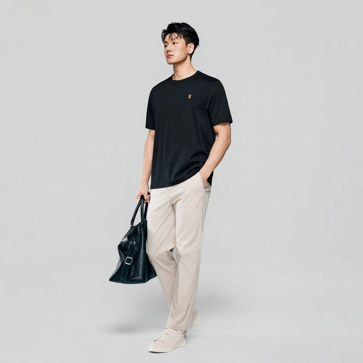 Men Regular Mercerized Cotton Crew Tee