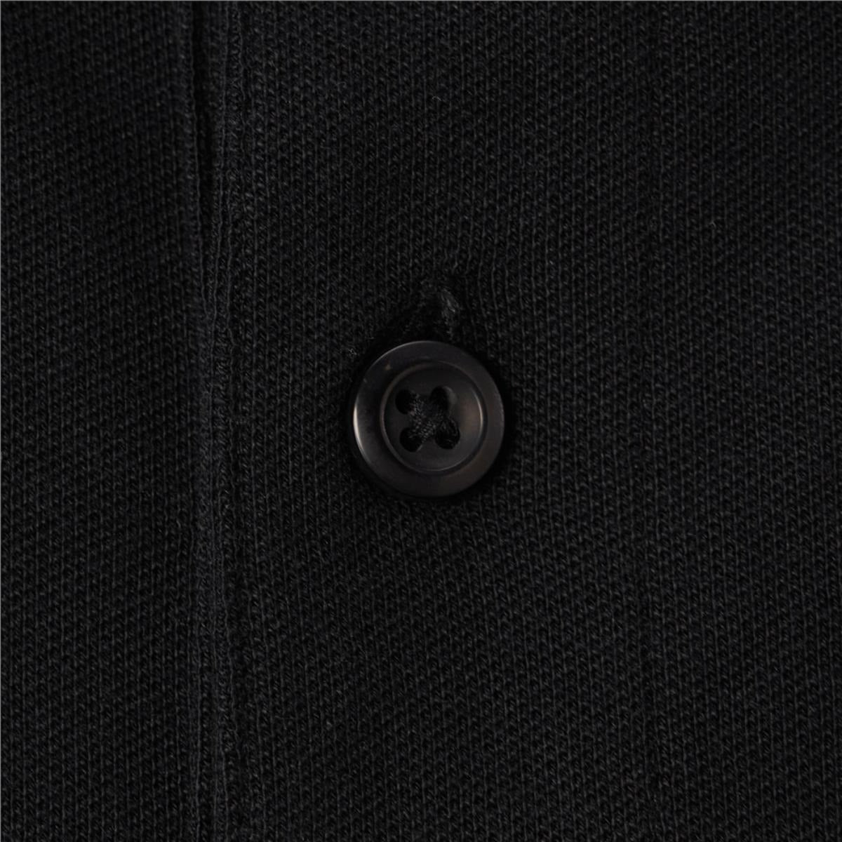 Cotton/Lycra Pique Flat Knitted Collar Short Sleeve Slim Solid Polo