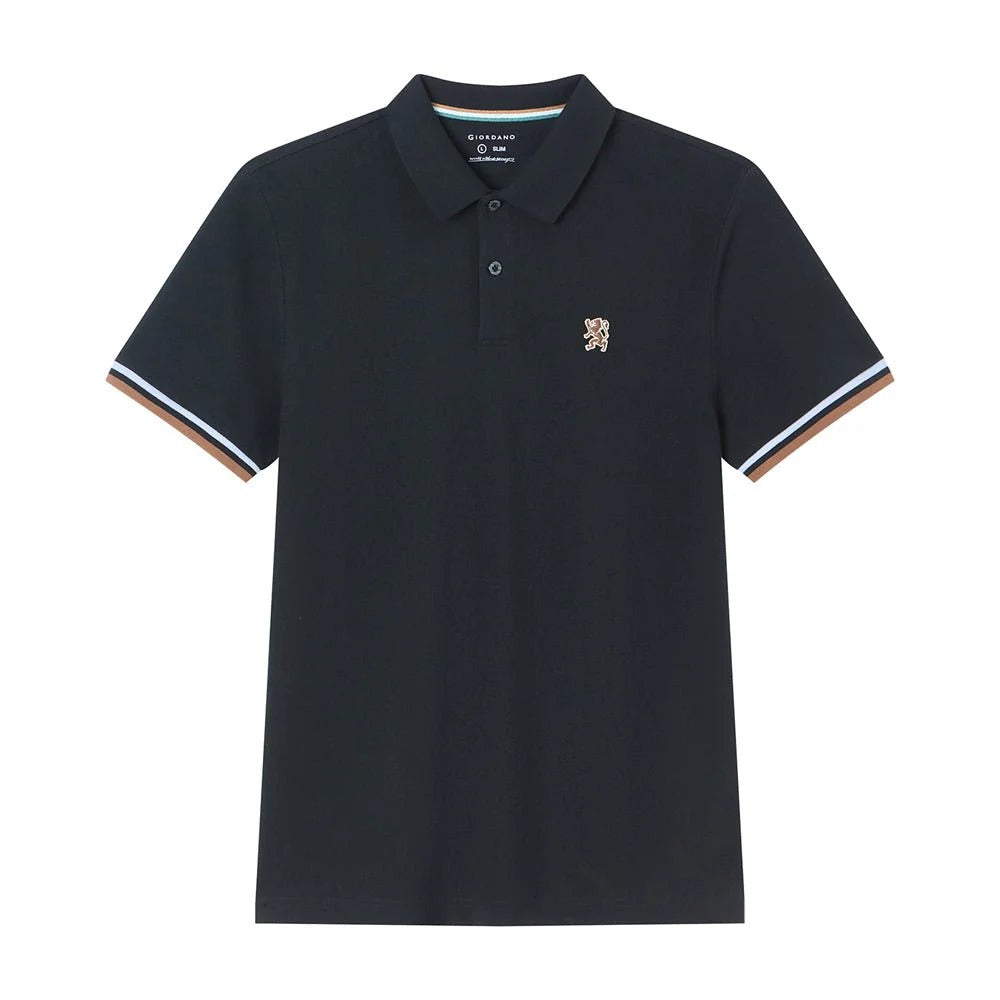 Men’s Slim Fit Embroidery Solid Polo