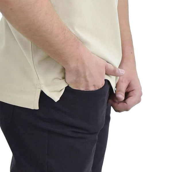 Cotton/Spandex Rise Regular Tapered Khakis (180 Elastic Waist band)