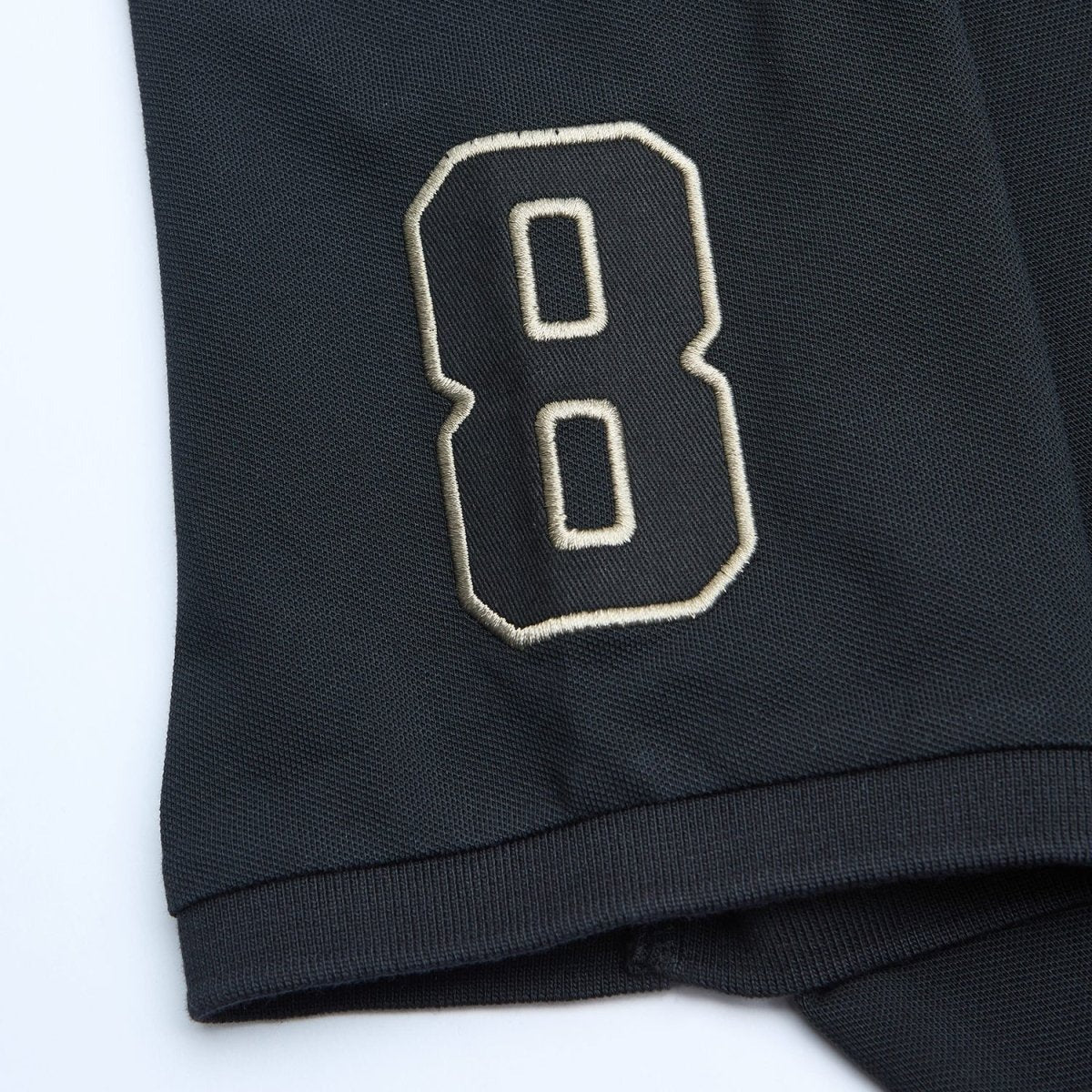 Men's Slim Fit 3D Lion Embroidery Lycra Pique Polo