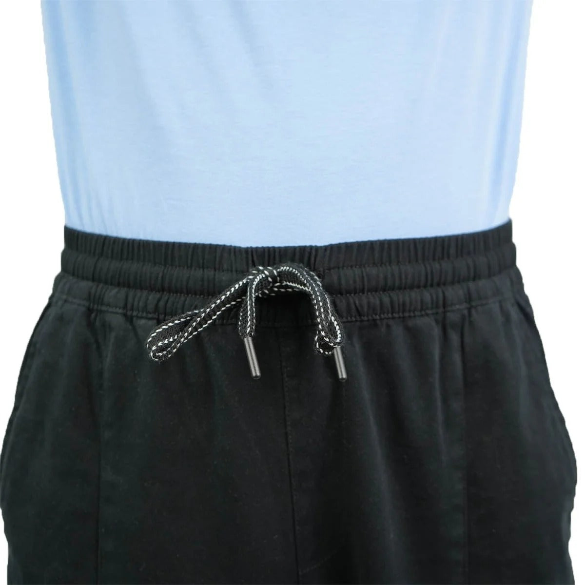 Cotton/Spandex Twill Relax Elastic Waist Khakis (Cargo)