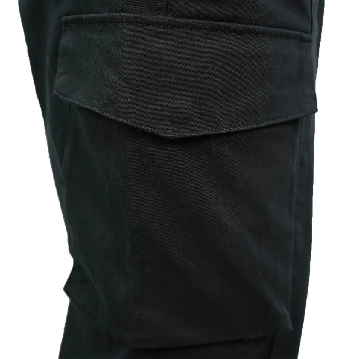 Cotton/Spandex Twill Relax Elastic Waist Khakis (Cargo)