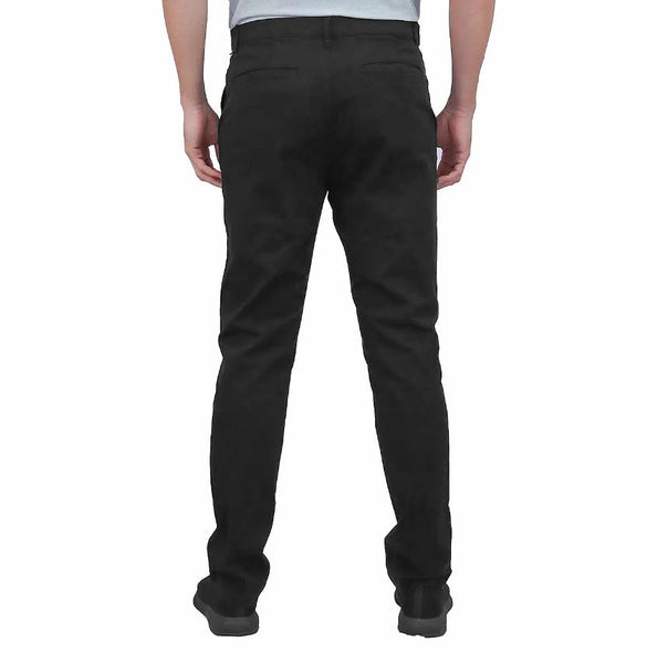 Cotton/Spandex Twill Mid Rise Regular Tapered Khakis