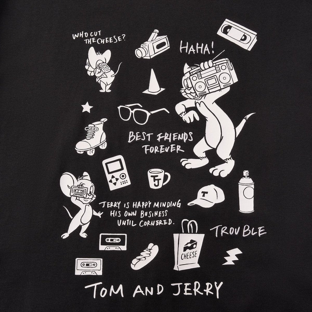 Men's Relaxed Fit Tom & Jerry Cotton Print Tee