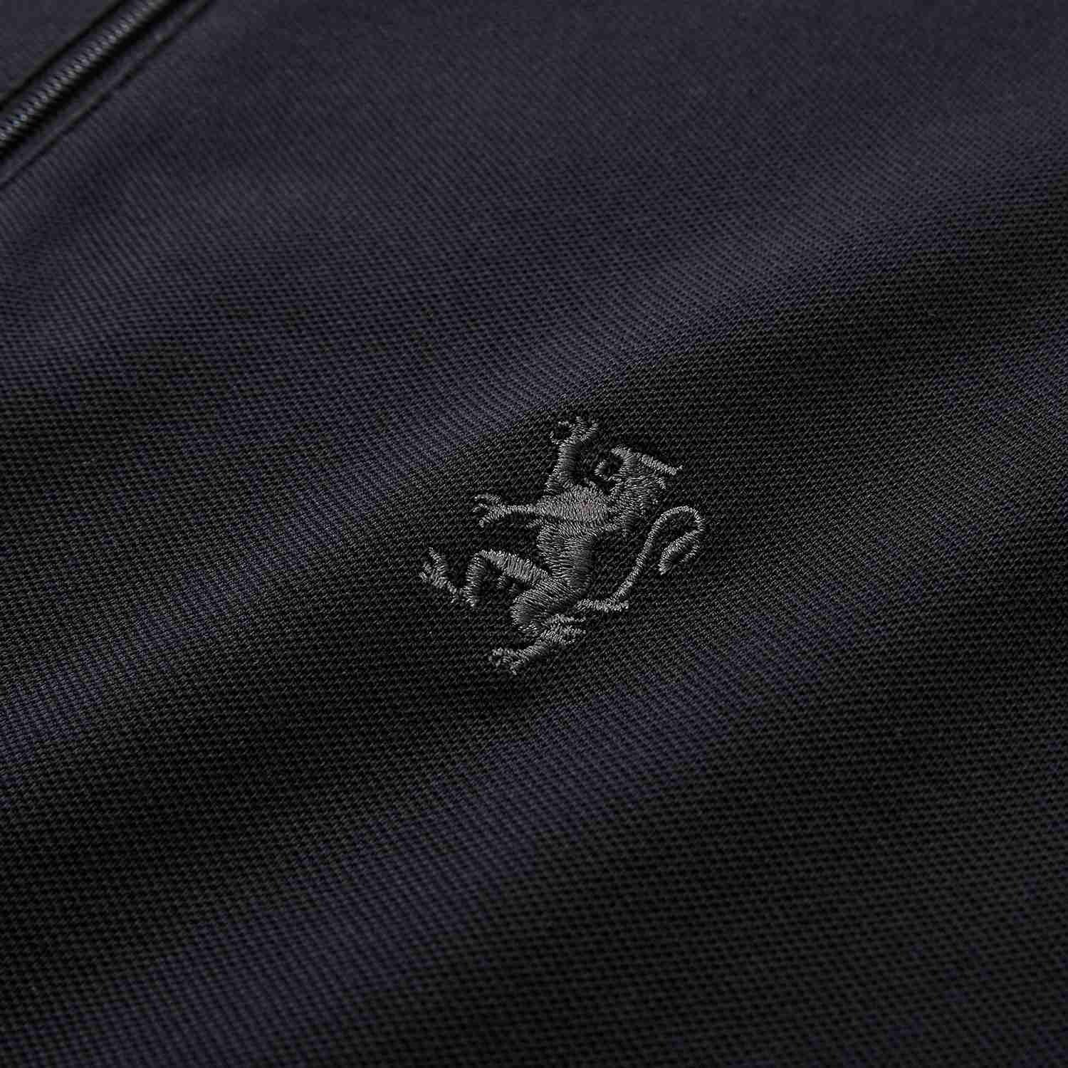 Men's Slim Fit Small Lion Zipper Polo