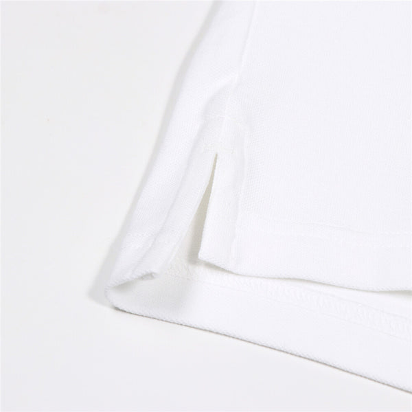 Cotton/Lycra Pique Knitted Collar Short Sleeve Tapered Solid Polo