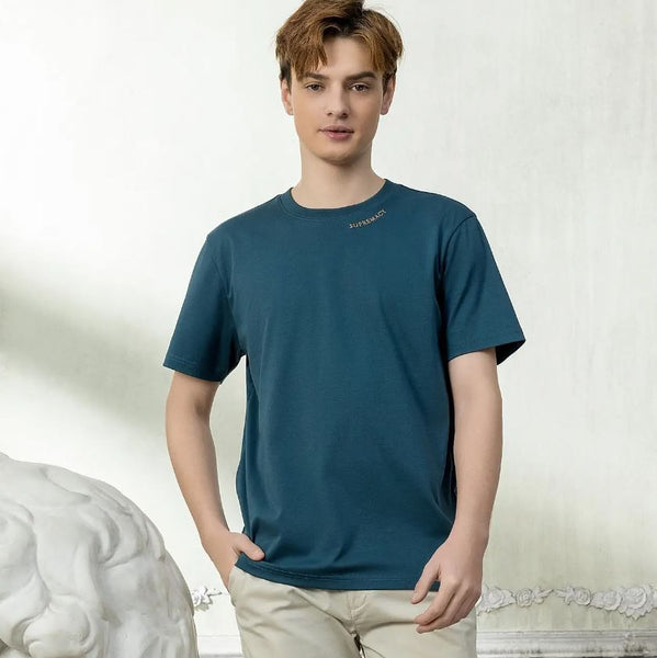 Cotton Interlock Crewneck Short Sleeve Slim Tee (Liquid Touch)