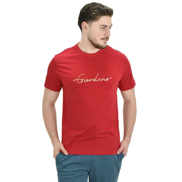 Cotton Jersey Crewneck Short Sleeve Slim Print Tees (Signature Tees)