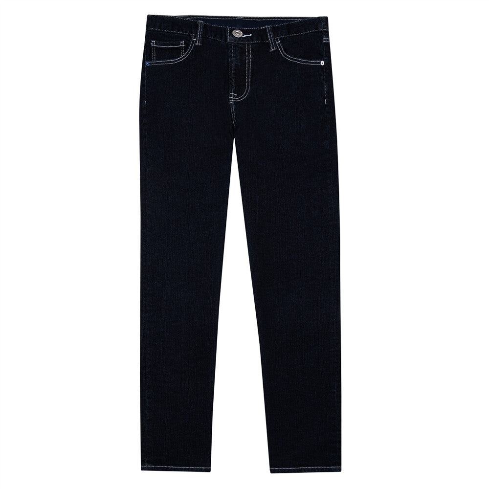 Cotton/Spandex Denim Rise Skinny Tapered Jeans