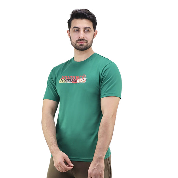 Cotton Jersey Crewneck Short Sleeve Slim Print Tee