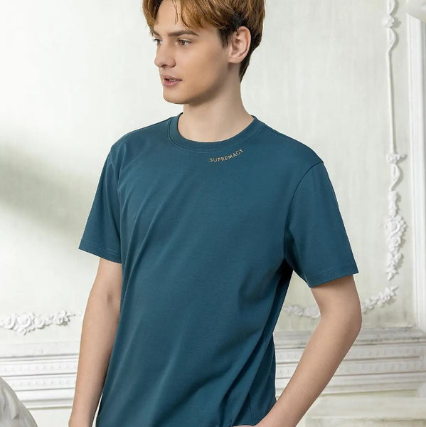 Cotton Interlock Crewneck Short Sleeve Slim Tee (Liquid Touch)