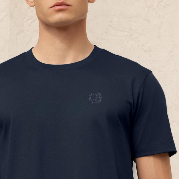 Cotton Interlock Crewneck Short Sleeve Embroidery Tees (Liquid Touch)