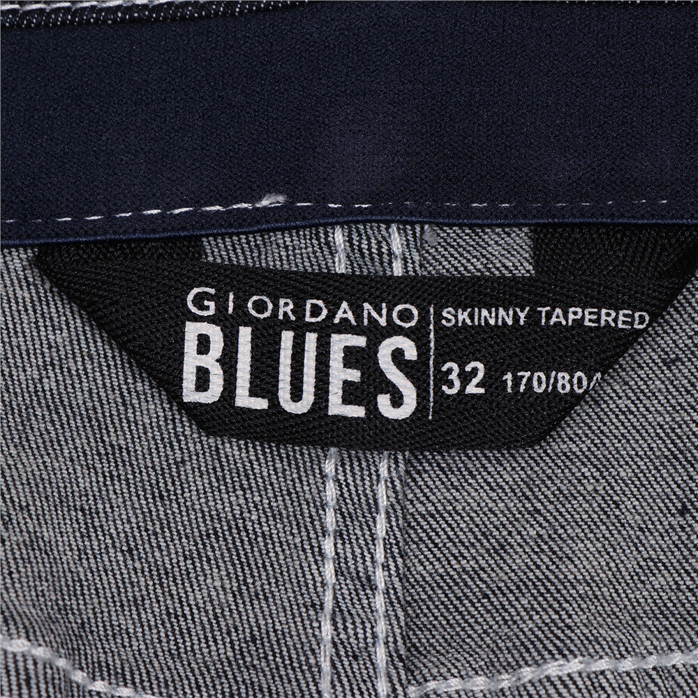 بنطلون جينز ضيق بقصة مدببة من القطن/السباندكس