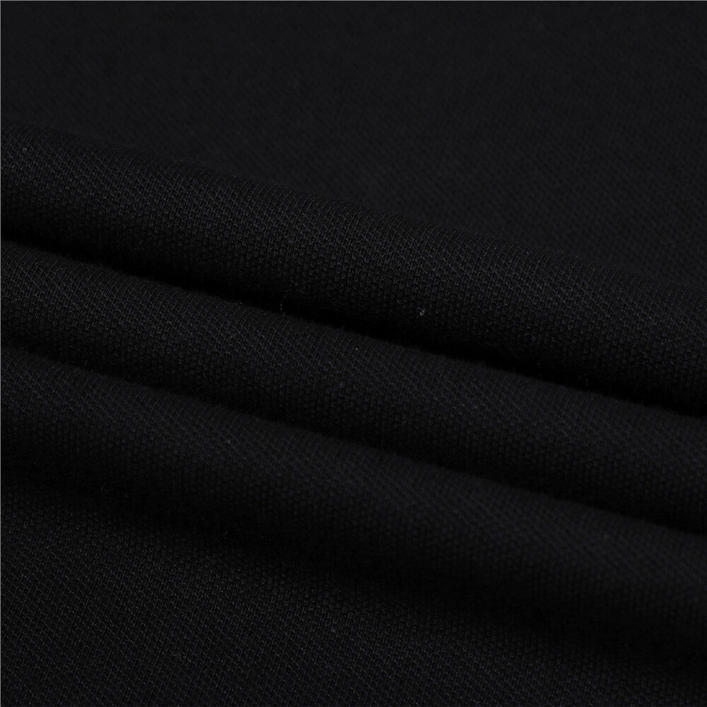 قميص بولو قطني/ليكرا بيكيه بياقة محبوكة وأكمام قصيرة وقصة ضيقة بلون موحد