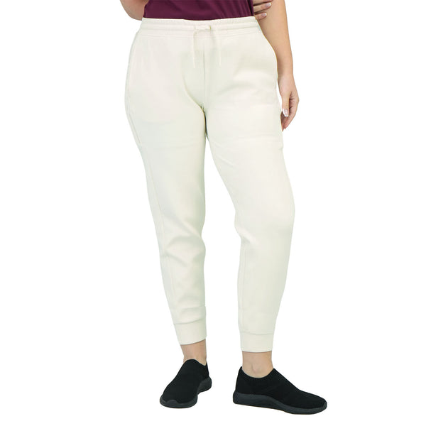Women Cotton/Polyester/Spandex Interlock High Waist Knit Joggers (G-Motion)