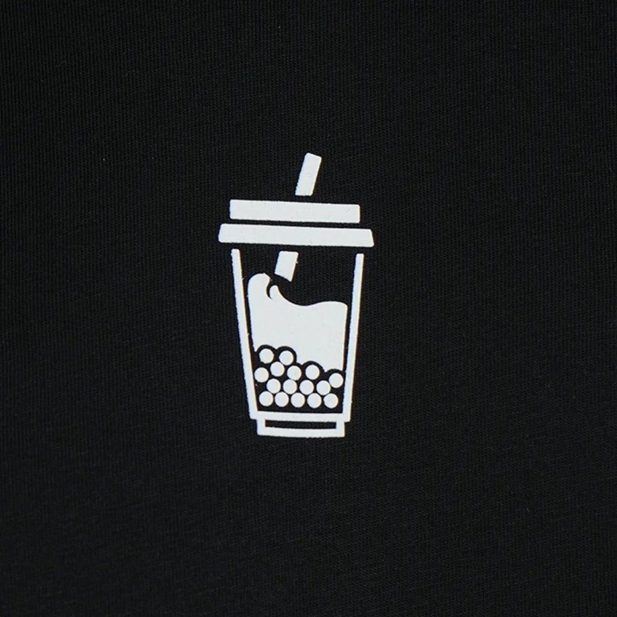 تيشيرت قطني مطبوع بأكمام قصيرة ورقبة دائرية وياقة دائرية