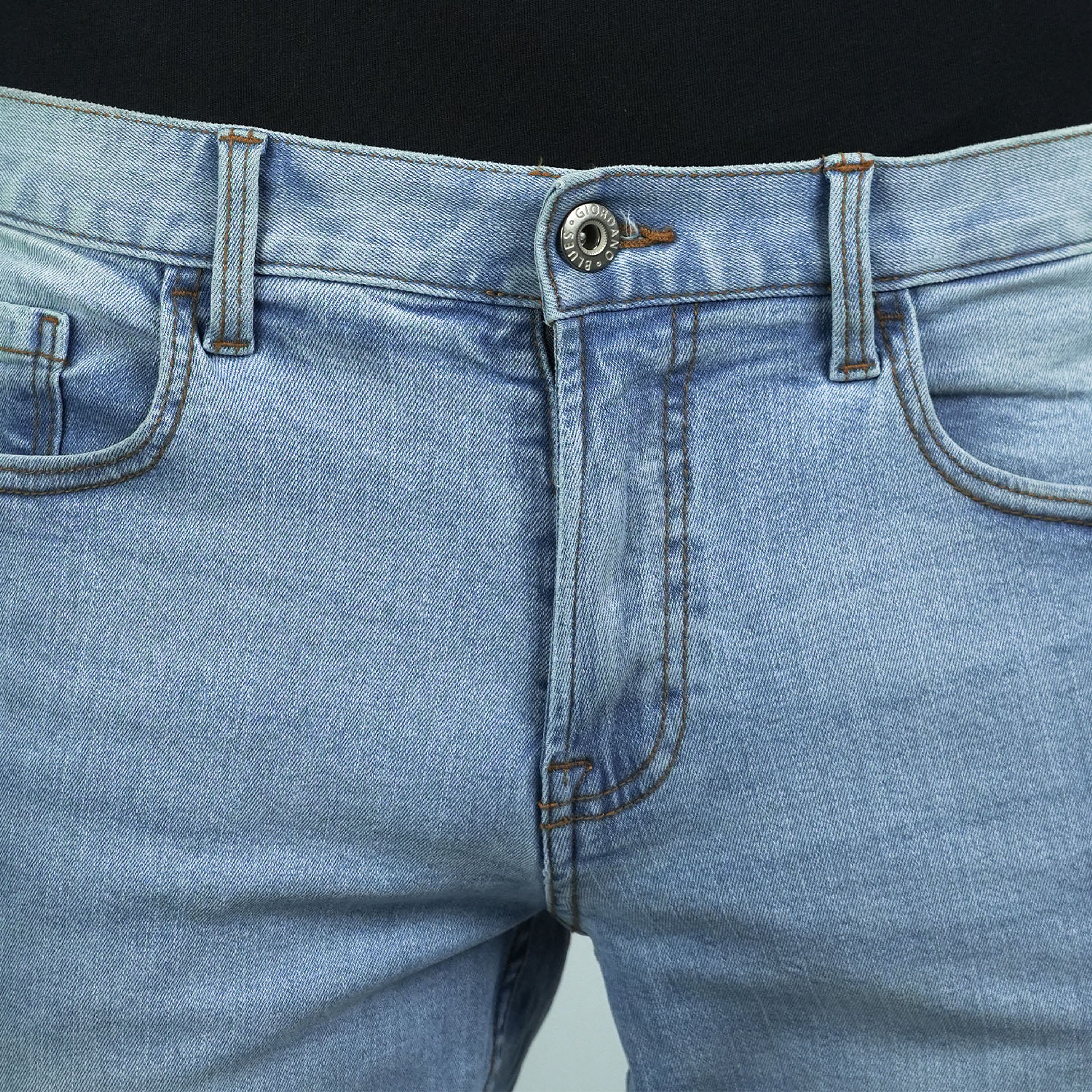 بنطلون جينز ضيق من القطن والإيلاستين