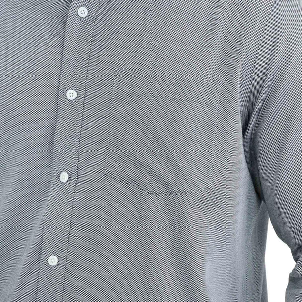 Cotton Oxford Long Sleeve Slim Embroidery Garment Wash Shirt