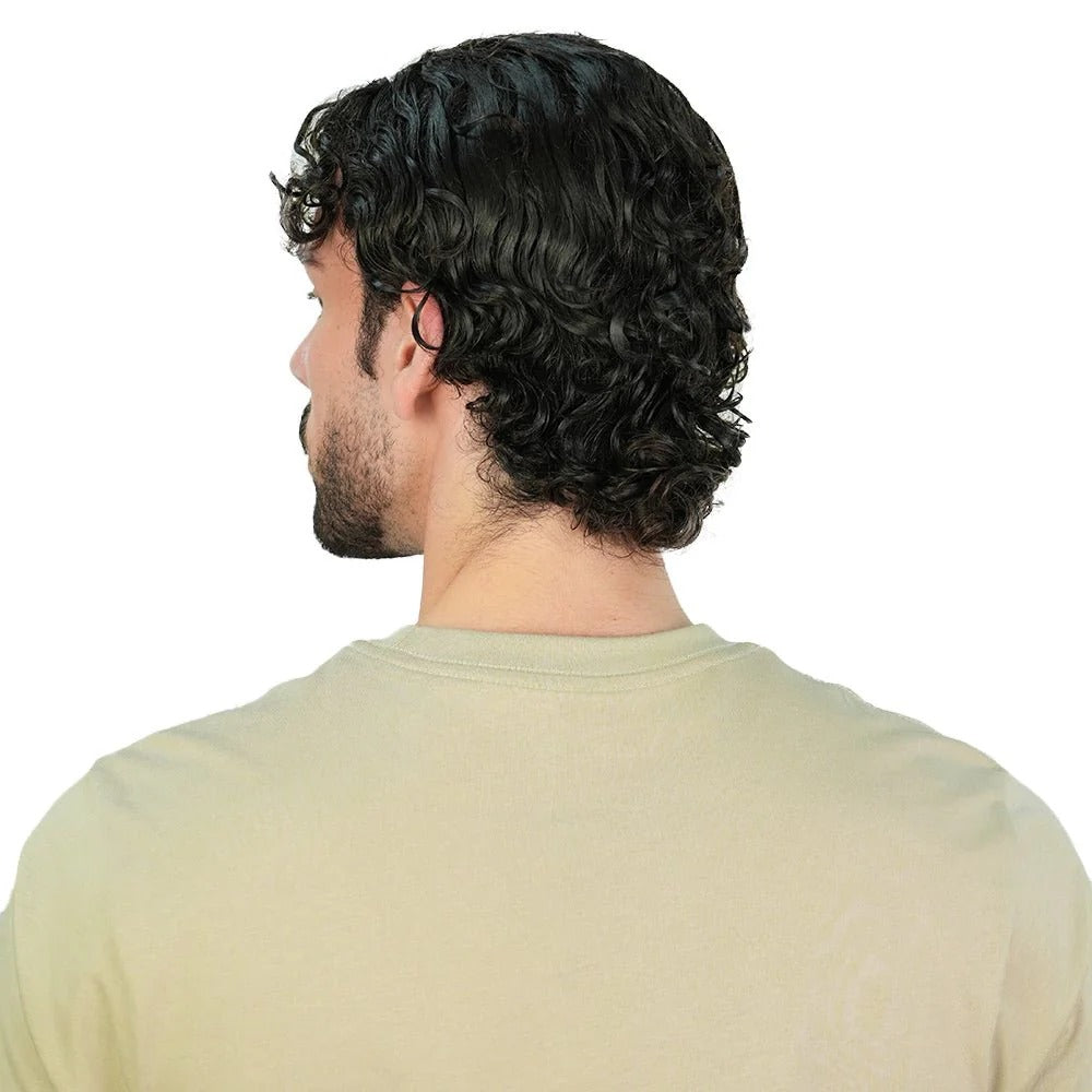 Men's Slim Cotton Crew Neck Message Print Tee