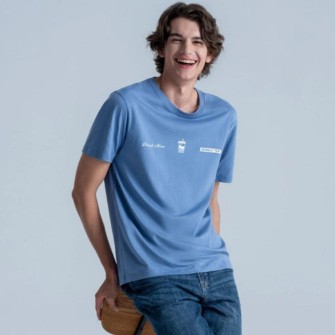 Cotton Jersey Crewneck Short Sleeve Print Tee