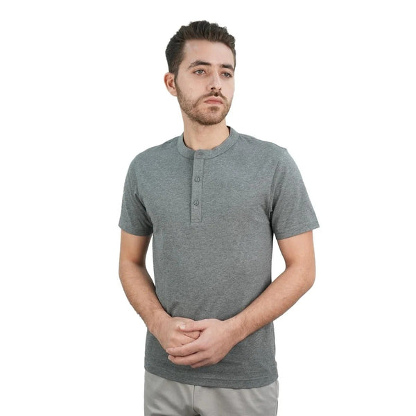 Men's Cotton Jersey Slim Fit Henley Tee