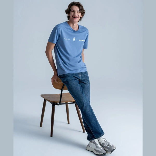 Cotton Jersey Crewneck Short Sleeve Print Tee