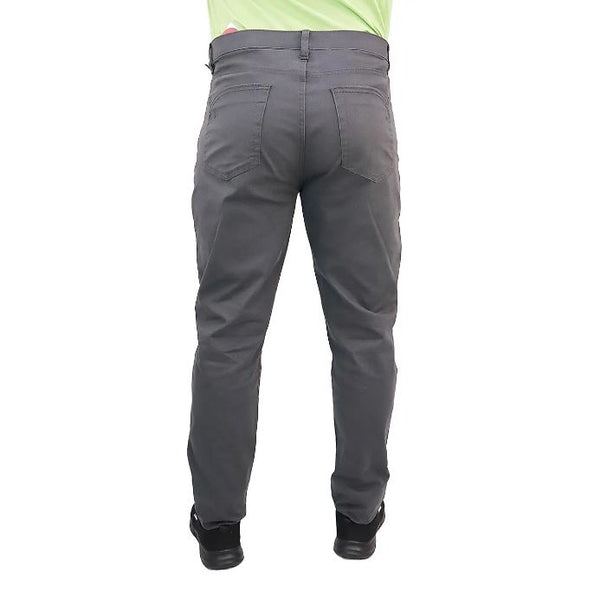 Cotton/Spandex Rise Regular Tapered Khakis (180 Elastic Waist band)