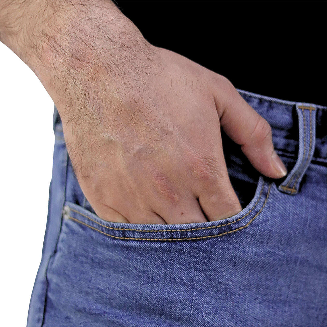 بنطلون جينز ضيق من القطن والإيلاستين