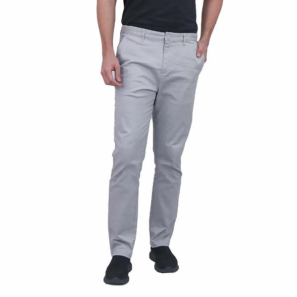 Cotton/Spandex Twill Mid Rise Regular Tapered Khakis