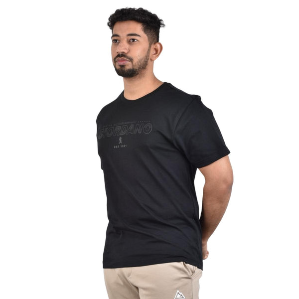 Cotton Jersey Crew Neck Short Sleeve Slim Print Tees  (Signature Tees)