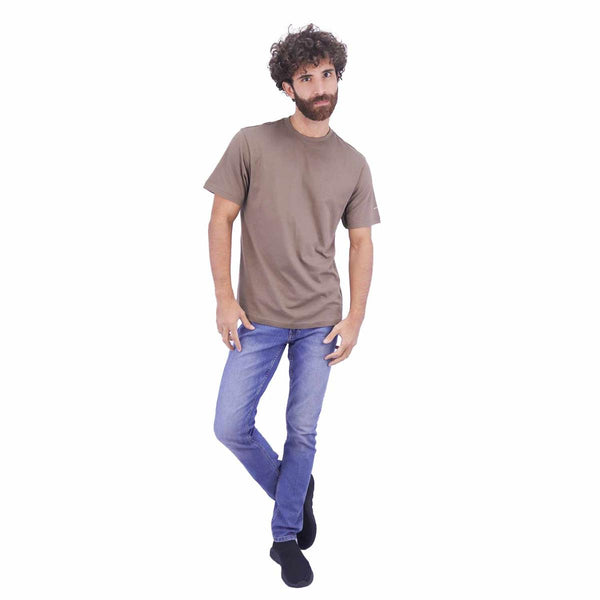 Cotton Jersey Crewneck Short Sleeve Slim Tee