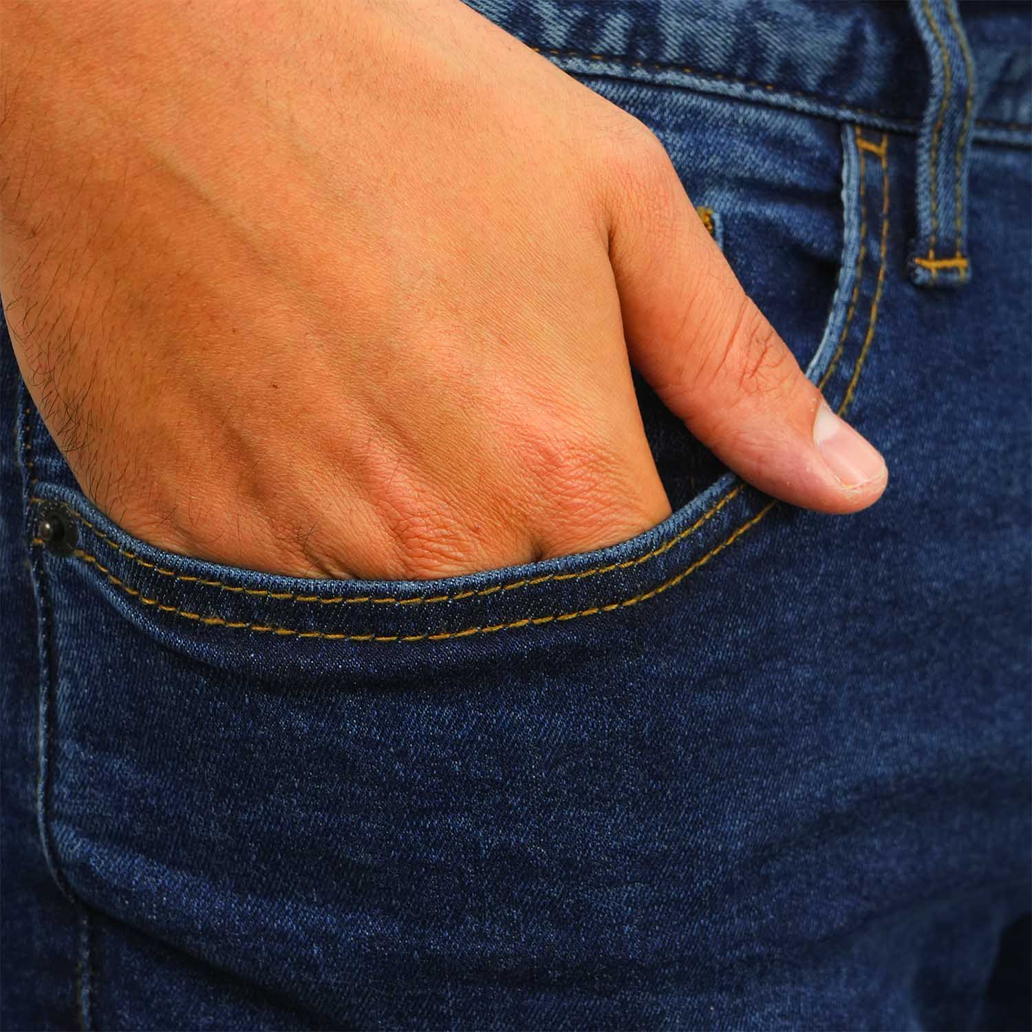 بنطلون جينز ضيق من القطن والإيلاستين