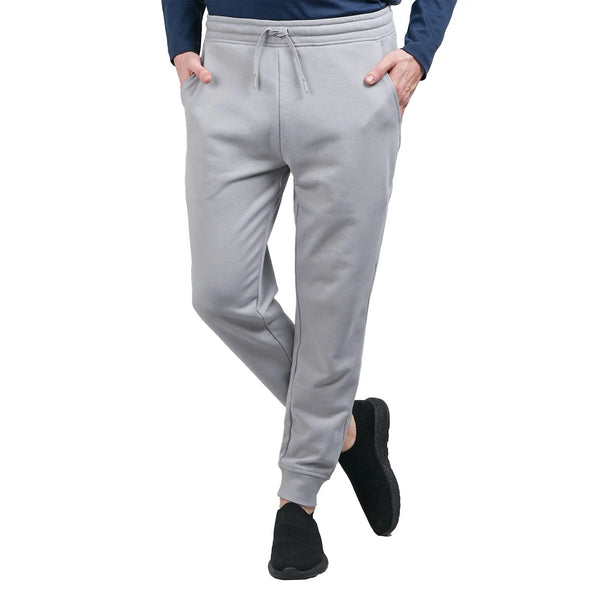 Cotton/Polyester French Terry Mid Rise Slim Tapered Elastic Joggers
