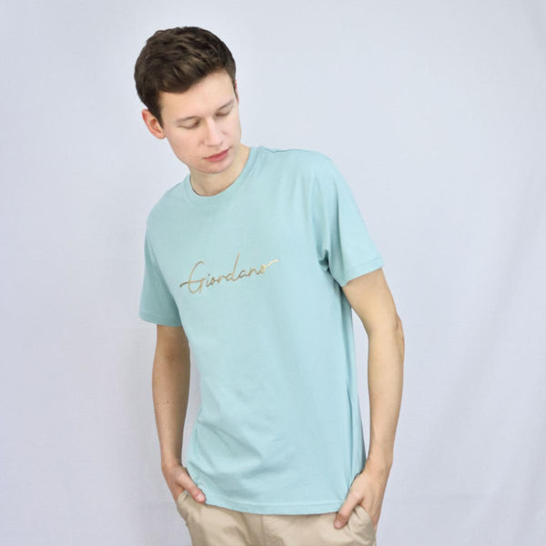 Cotton Jersey Crewneck Short Sleeve Slim Print Tees (Signature Tees)