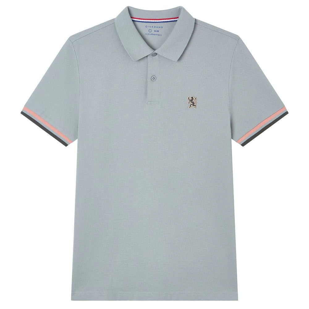 Men’s Slim Fit Embroidery Solid Polo
