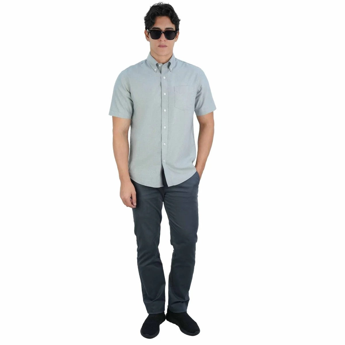 Cotton Oxford Short Sleeve Regular Wrinkle Free (Premium)