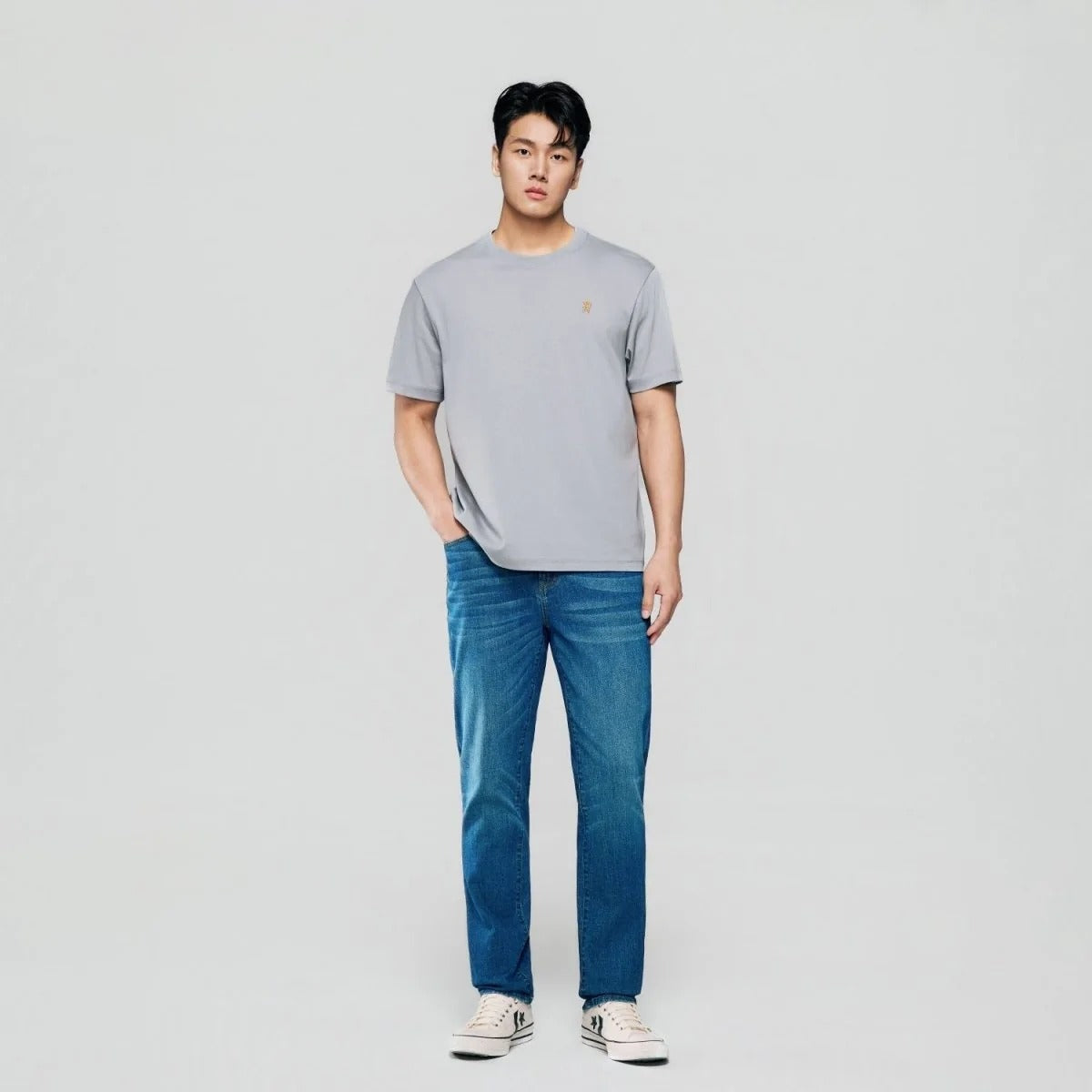 Men Regular Mercerized Cotton Crew Tee
