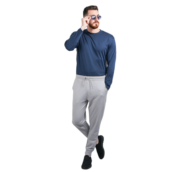 Cotton/Polyester French Terry Mid Rise Slim Tapered Elastic Joggers