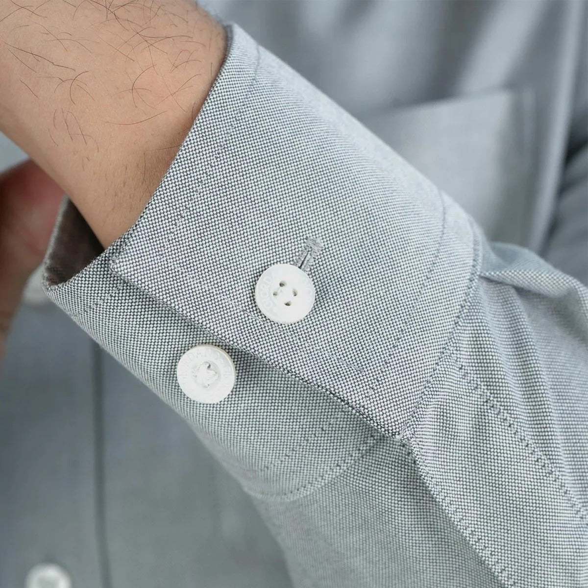 Cotton Oxford Long Sleeve Regular Wrinkle Free Shirt (Premium)