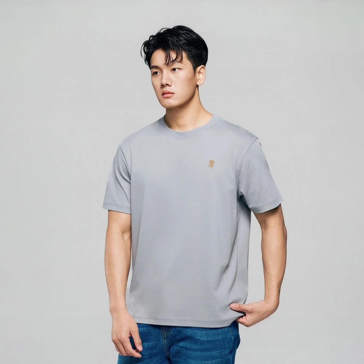 Men Regular Mercerized Cotton Crew Tee