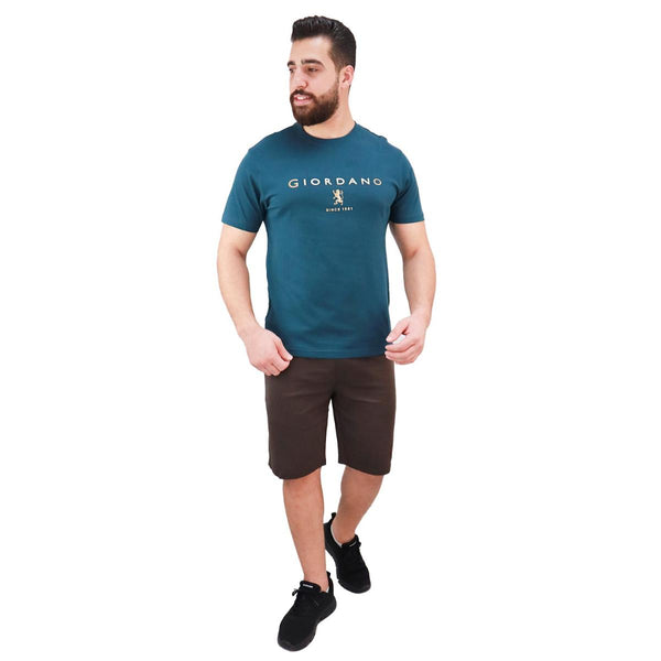 Cotton Jersey Crewneck Short Sleeve Slim Print Tee