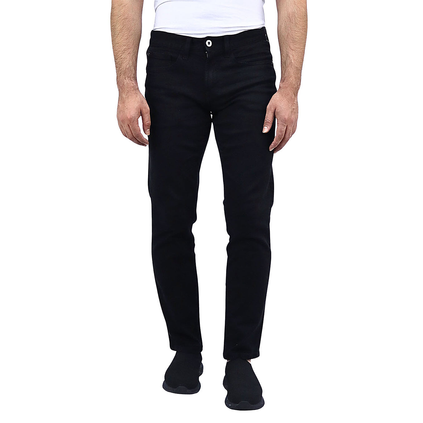 بنطلون جينز ضيق من القطن والإيلاستين