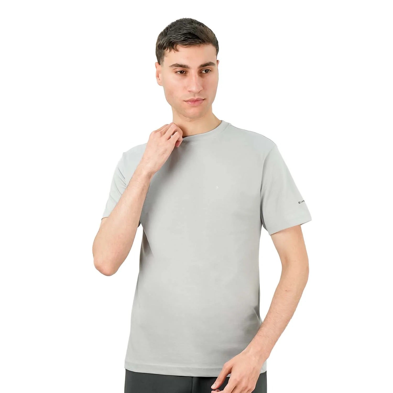 Cotton Jersey Crewneck Short Sleeve Slim Tee