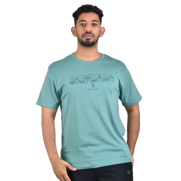 Cotton Jersey Crew Neck Short Sleeve Slim Print Tees  (Signature Tees)