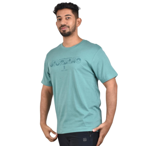 Cotton Jersey Crew Neck Short Sleeve Slim Print Tees  (Signature Tees)