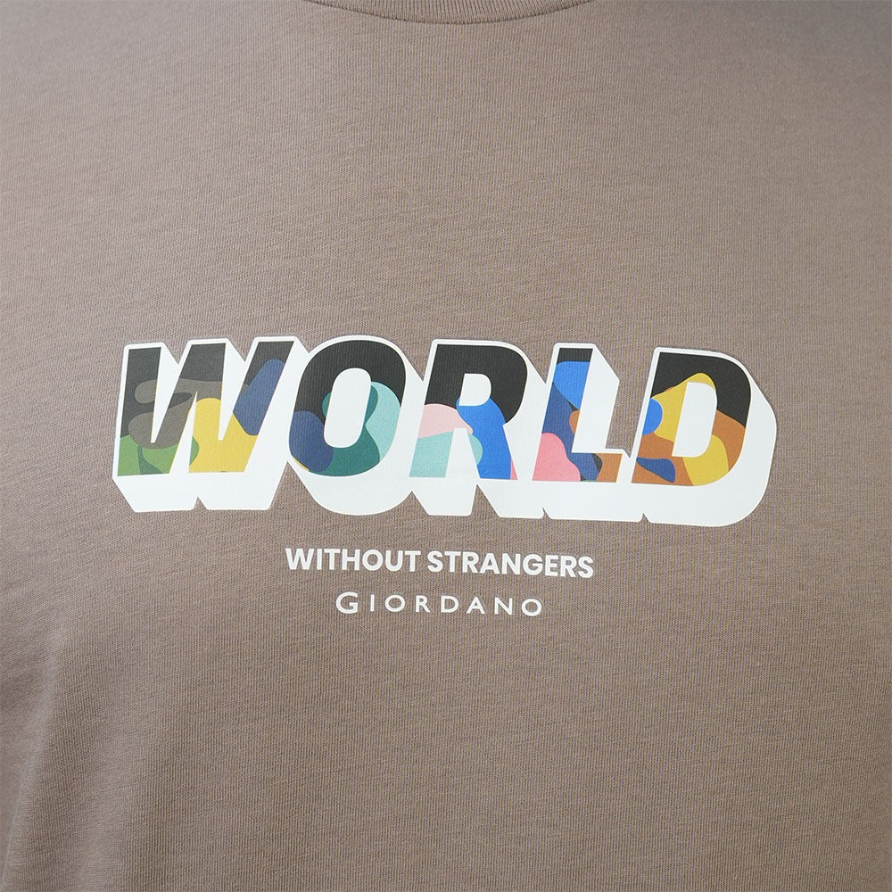 Men's Slim Fit Cotton Jersey Crew Neck Print Tee (WWS)