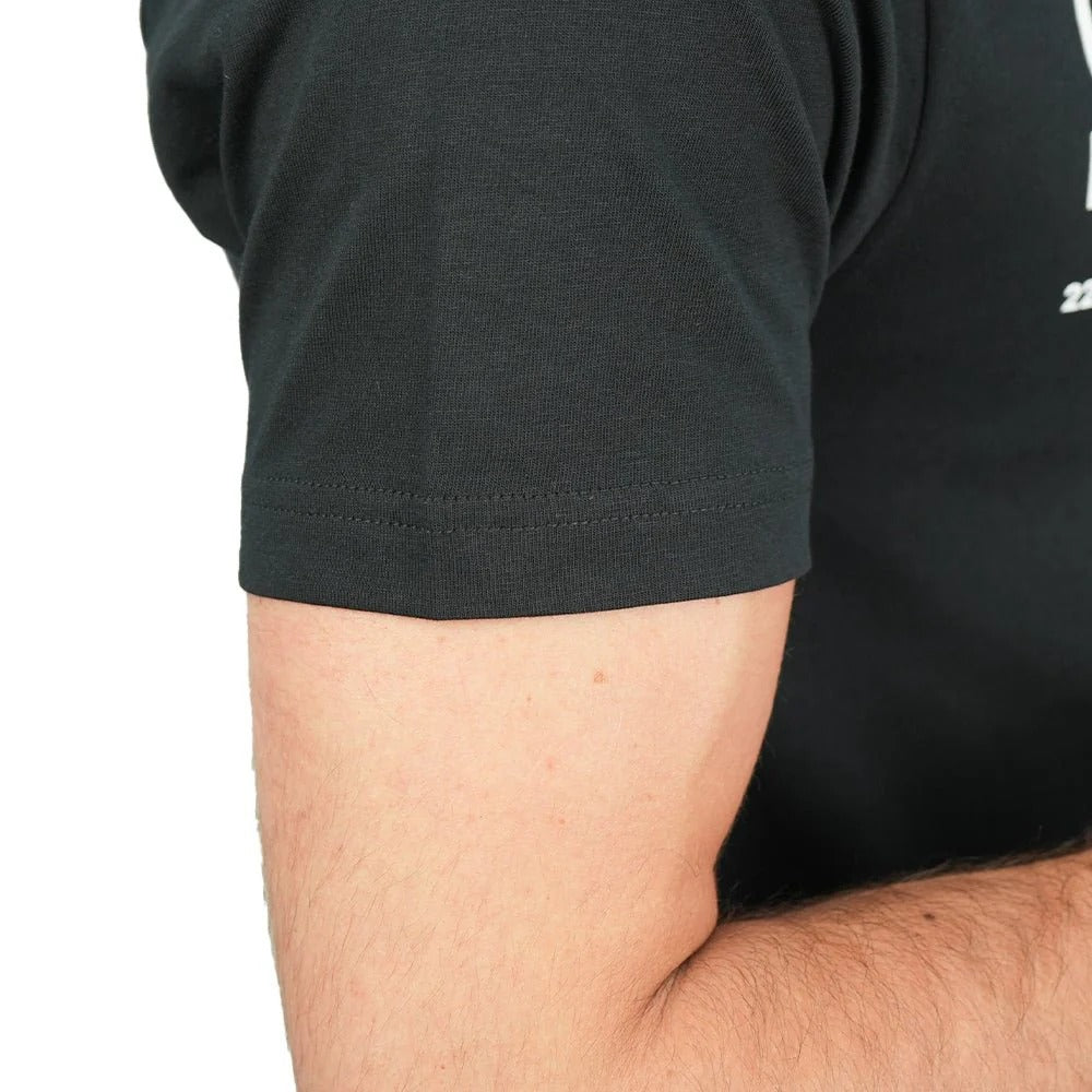 Men's Slim Cotton Crew Neck Message Print Tee